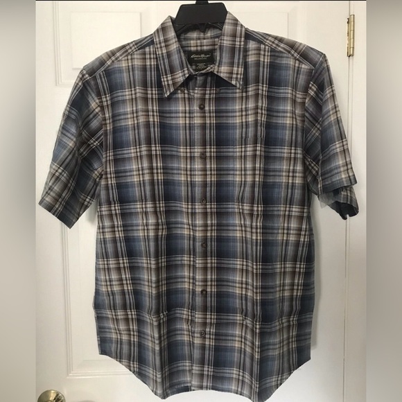 Eddie Bauer Other - Men’s Eddie Bauer Blue and Gray Casual Button Down Shirt